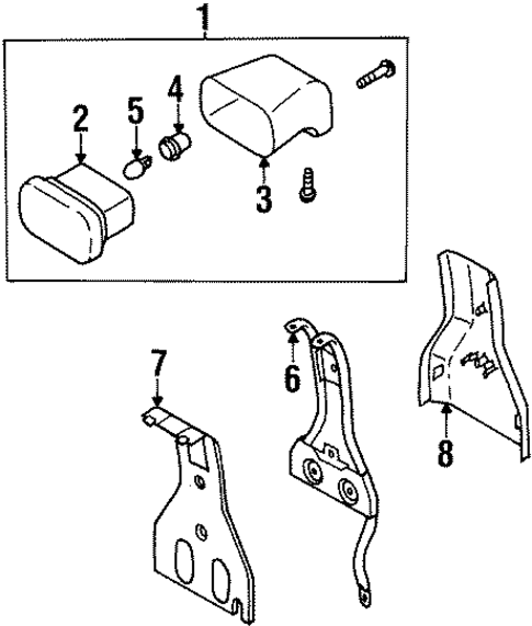 High Mounted Stop Lamp for 2001 Isuzu Rodeo Sport #0