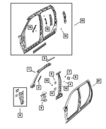 55372469AA - Body Sheet Metal Except Doors: Roof Rail Reinforcement, Left for Dodge: Ram 1500, Ram 2500, Ram 3500 | Ram: 1500, 1500 Classic, 2500, 3500 Image