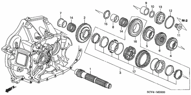 MT Countershaft for 2005 Honda Element #0