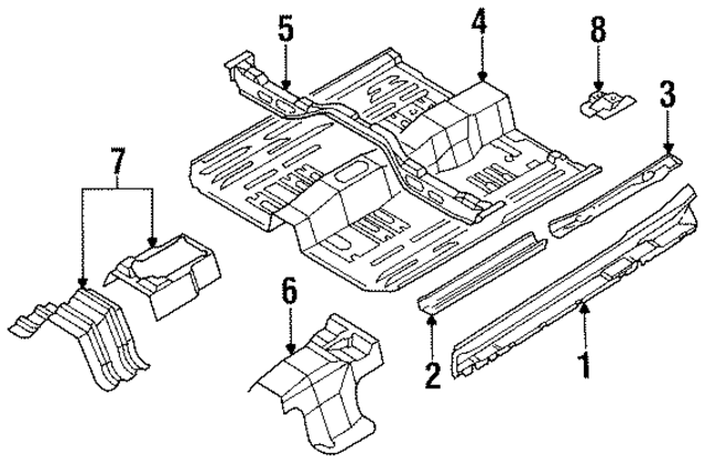 7431240U30 - : Front Floor Pan for Nissan Image