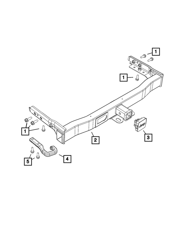 68427882AA - Frame, Bumper and Fascia: Tow Hook for Mopar Image