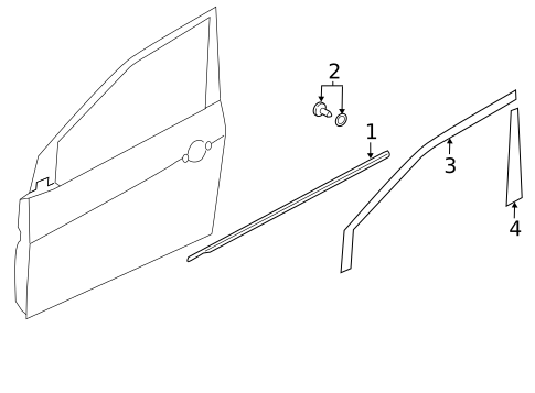 Exterior Trim - Front Door for 2016 Kia Forte5 #0