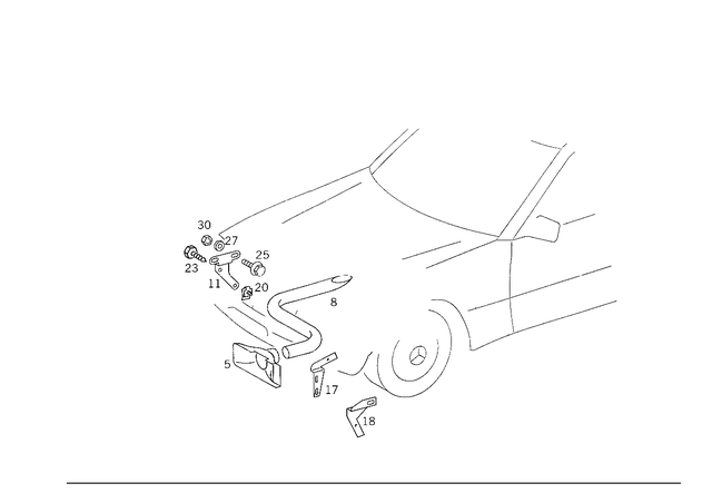 1245201305 - Chassis Sheet Metal: Cooling Pipe for Mercedes-Benz Image image