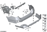 51125A5A721 - Vehicle Trim: Bumper Cover Rear Top for BMW Image