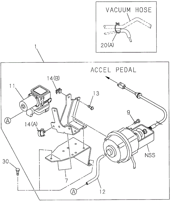 Auto Cruise Actuator (1) for 1995 Honda Passport #0