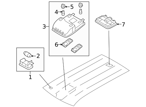 Interior Lamps for 2009 Kia Borrego #1