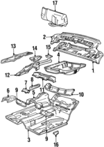 9152584 - Body: Package Tray for Volvo: 850 Image