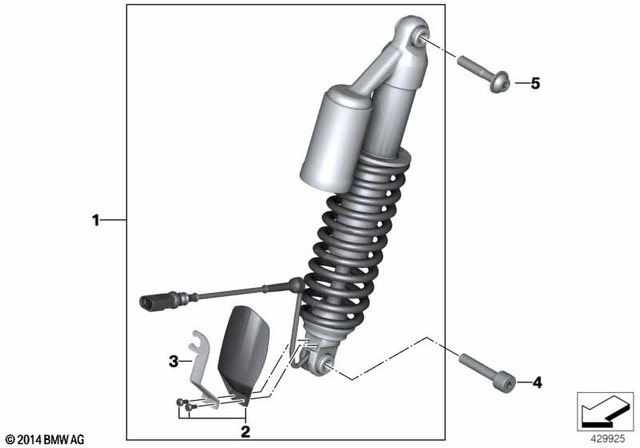 31488563286 - : Spring Strut Esa, Low Front for BMW-Motorrad Image