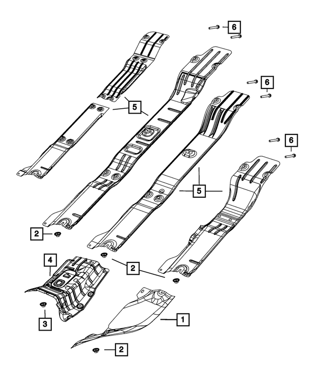 68066354AA - Exhaust: Floor Pan Front Tunnel Silencer for Mopar Image