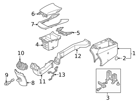 Rear Console for 2016 Hyundai Azera #0