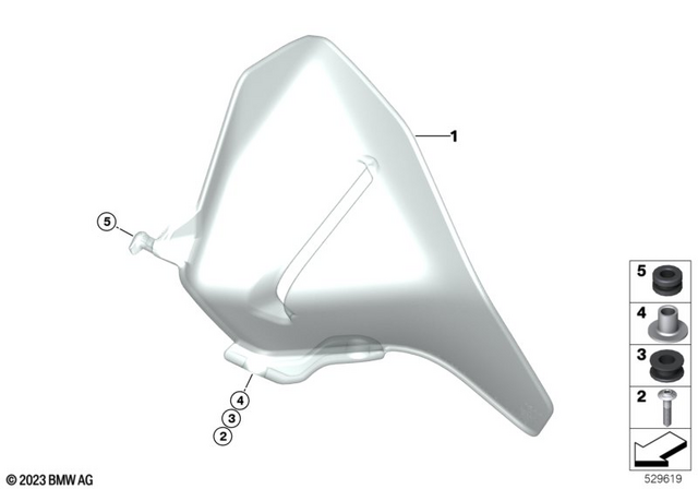 46638534939 - Frame and Mounting Parts: Body Screw Without Shoulder - M5X25 for BMW-Motorrad Image