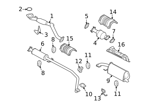 Exhaust Components for 2010 Pontiac G3 #0