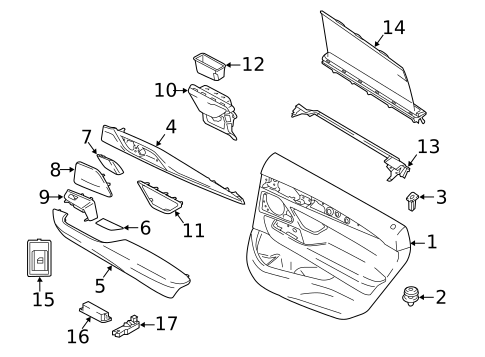 Interior Trim - Rear Door for 2018 BMW 640i xDrive Gran Turismo #0