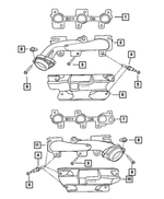 53032675AD - Engine 3.7L Six Cylinder: Exhaust Manifold Shield, Left for Mopar Image