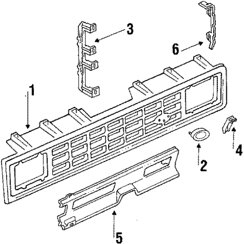 Grille & Components for 1988 Ford Ranger #0