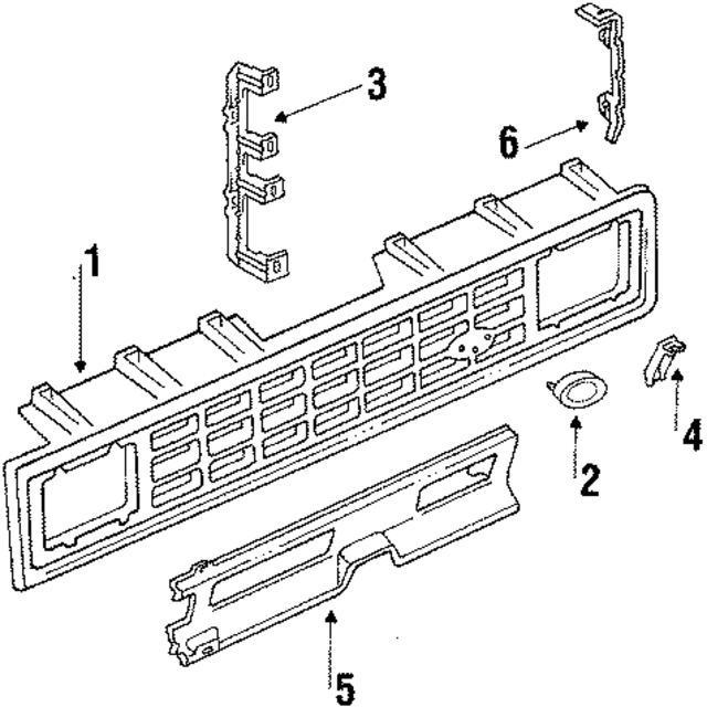 E7TZ8200C - Body: Grille for Ford: Bronco II, Ranger Image
