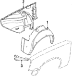 363077 - Body: Splash Shield for Chevrolet: Chevette | Pontiac: T1000 Image
