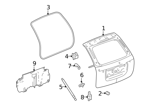 Gate & Hardware for 2007 Pontiac Torrent #0