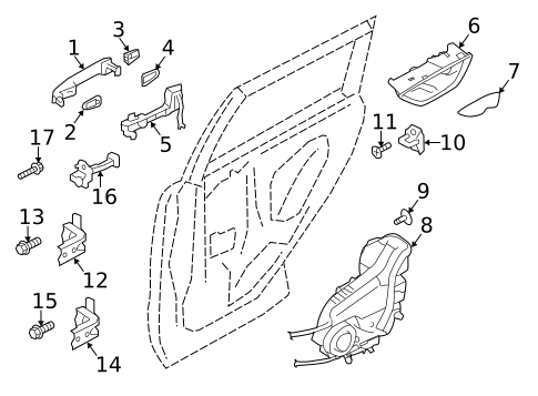 Lock & Hardware for 2024 Subaru Ascent #1