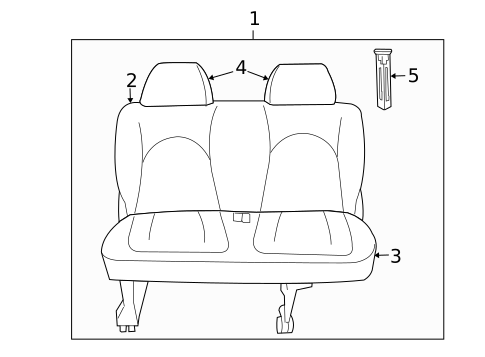 Rear Seat Components for 2006 Dodge Grand Caravan #4
