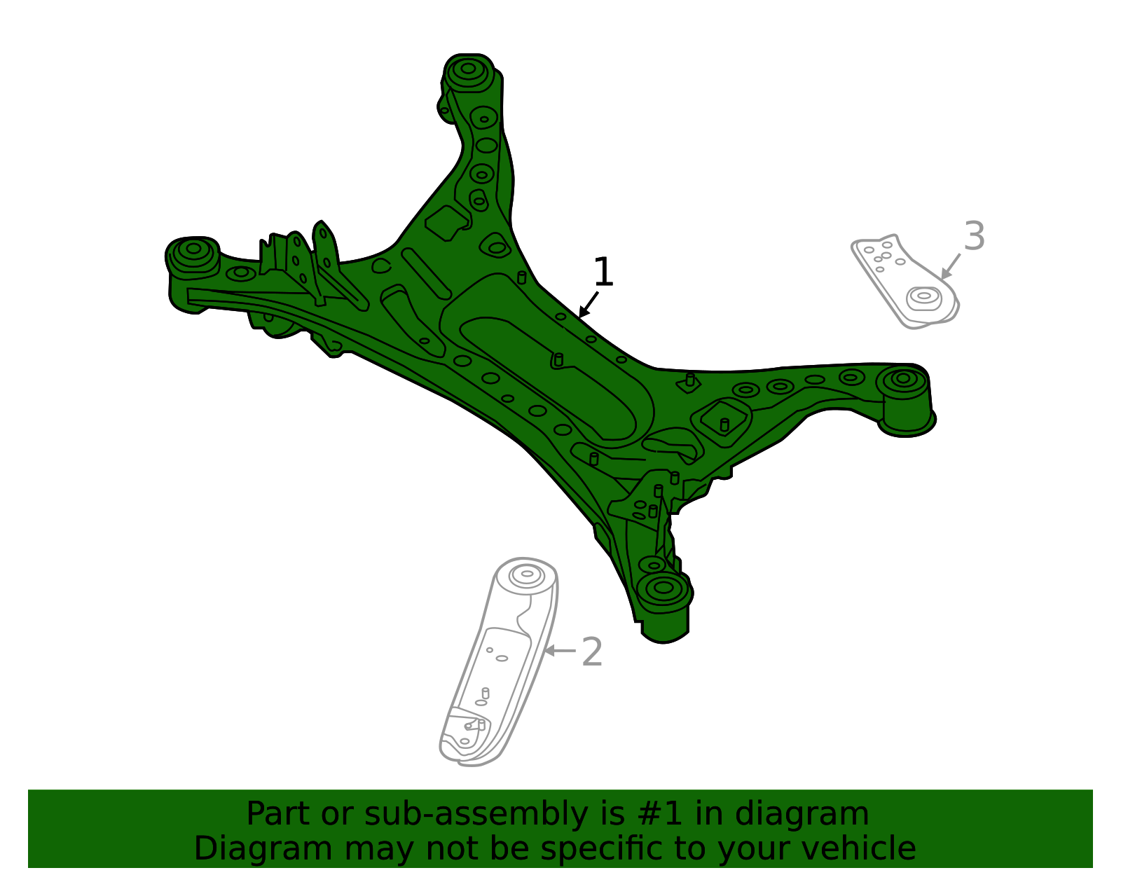 2013-2023 Nissan Rear Suspension Member 55400-4RA2C | Parts for