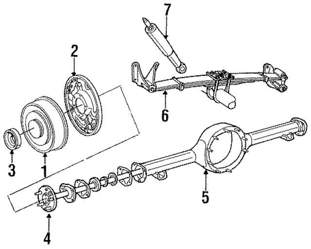 D8TZ1113B - Brakes: Hub &amp; Drum for Ford: E-250 Econoline, E-250 Econoline Club Wagon Image