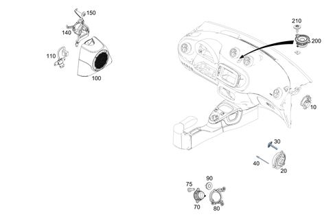 Loudspeaker for 2009 Smart Fortwo #0