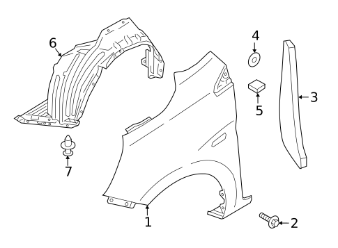 Fender & Components for 2023 Mitsubishi Mirage G4 #0