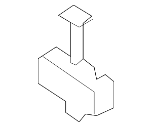 8K0201449Q - Emission System: Evaporative Emissions System Line Bracket for Audi Image