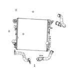 68282210AA - Cooling: Radiator Outlet Hose for Jeep: Gladiator, Wrangler Image