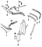 12390733 - Body: Bow for Chevrolet: Cavalier | Pontiac: Sunbird Image