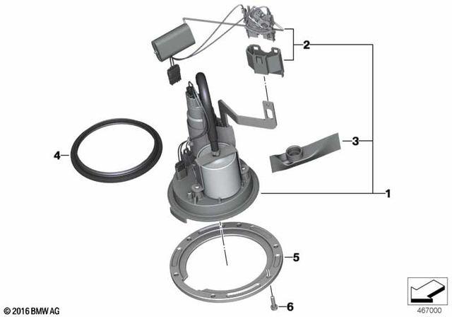 16149444766 - : Fuel Pump Unit With Lever Sensor for BMW-Motorrad Image