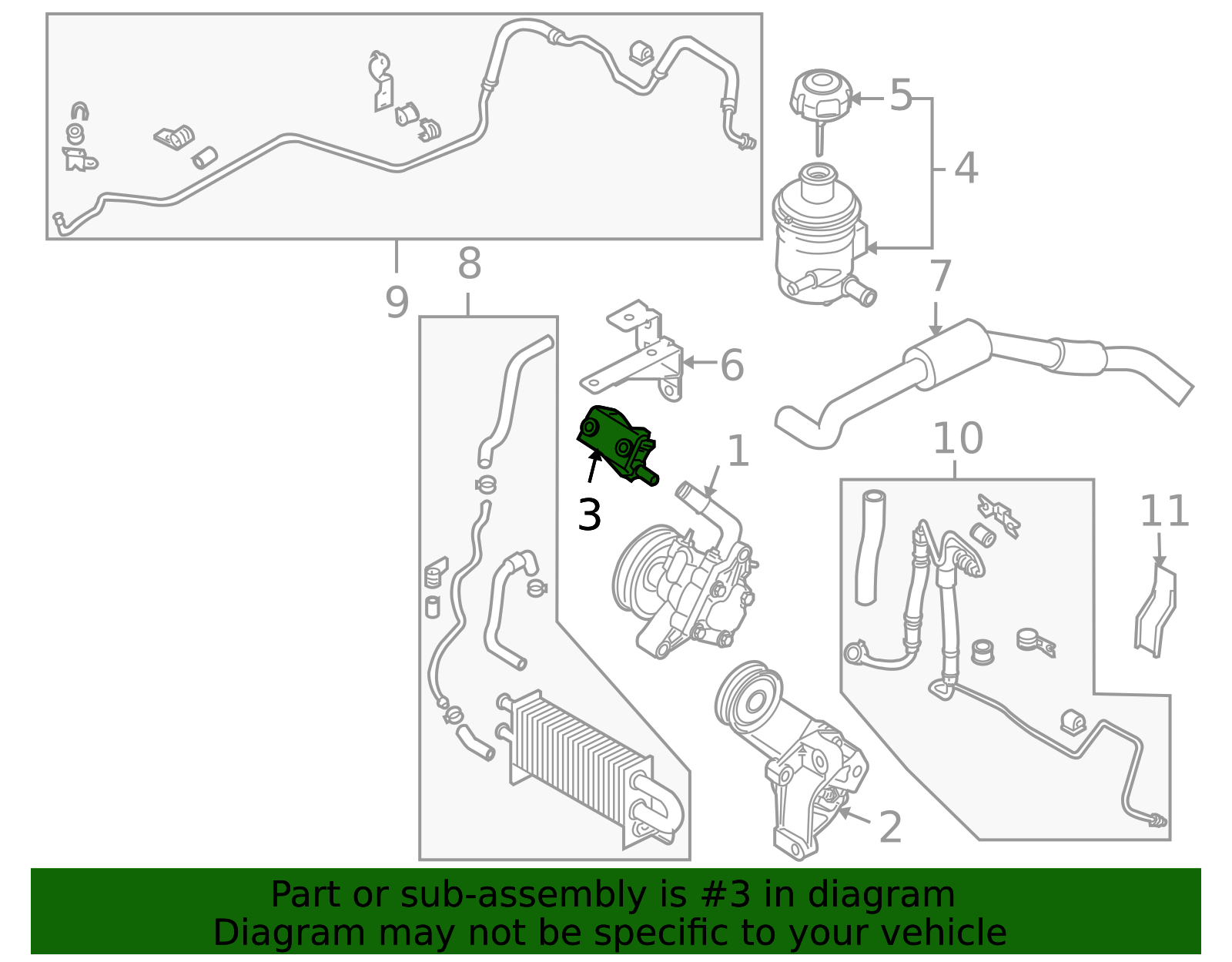 2004-2006 Kia Amanti | Power Steering Pump Mount Bracket | 57226-39500 ...