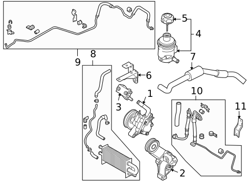 Pump & Hoses for 2004 Kia Amanti #0