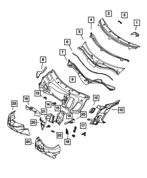 Cowl and Dash Panel for 2004 Chrysler Crossfire #0