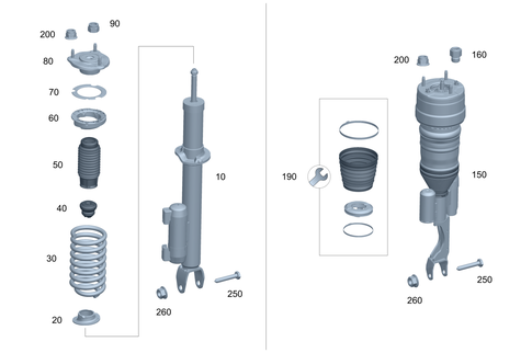 Spring Strut and Spring Strut Mounting Front for 2026 Mercedes-Benz E450 #0