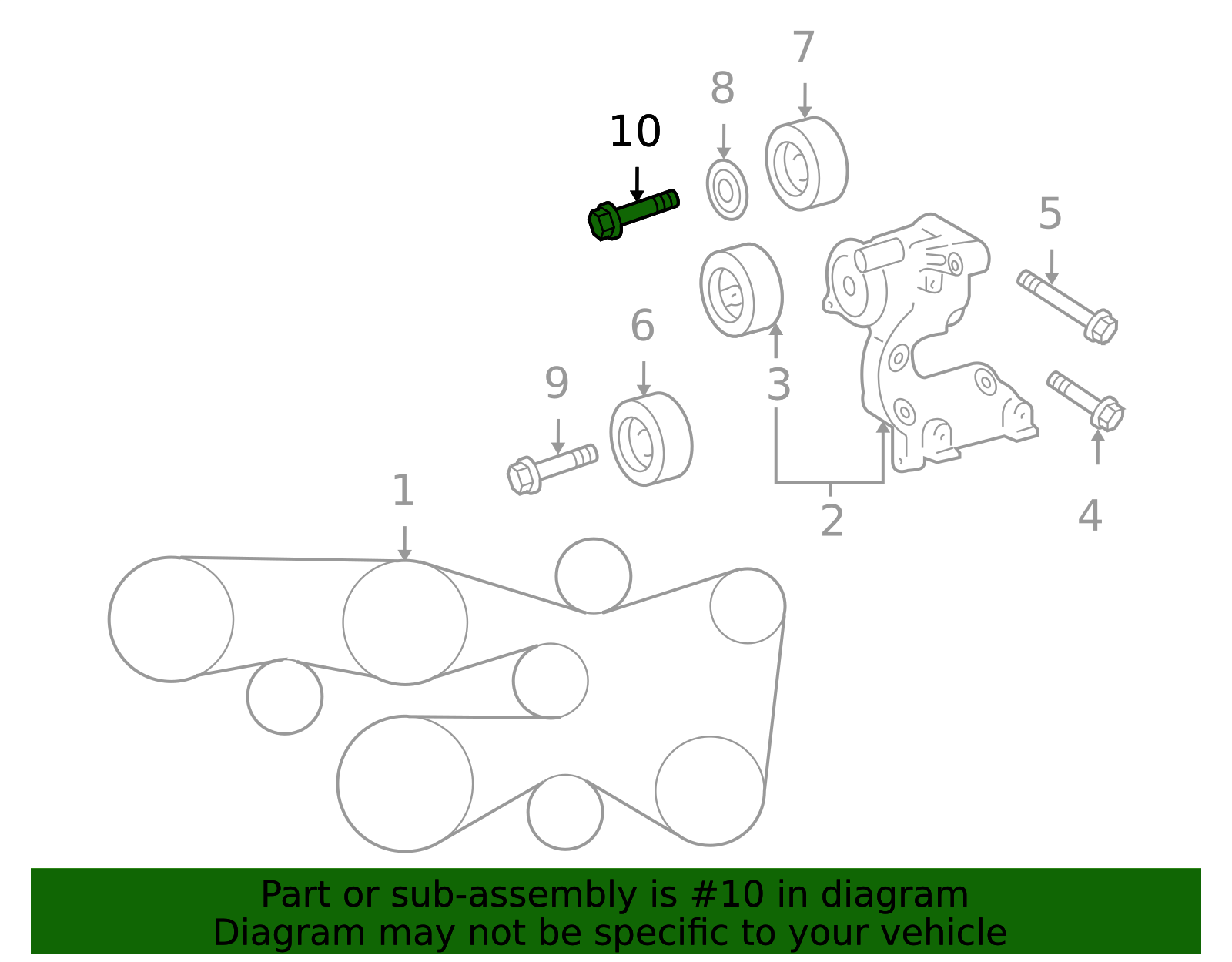 90105-A0126 - Accessory Drive Belt Idler Pulley Bolt - 2005-2025 Toyota ...