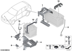 61219117801 - Vehicle Electrical System: Bracket for Battery for BMW Image