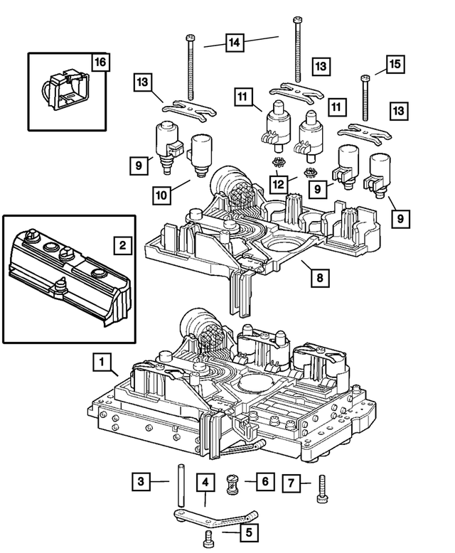 RX108213AB - Automatic Transmission 5 Speed [DGJ/DJU]: Complete Valve Body for Mopar Image image