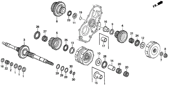 AT Mainshaft for 1995 Honda Civic del Sol #0