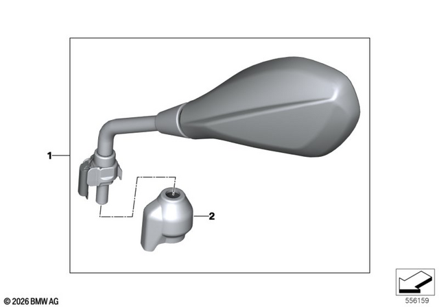 51167108387 - : Cover Cap Mirror Base - Sww for BMW-Motorrad Image