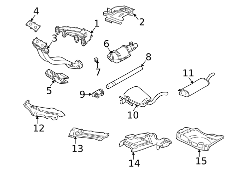 Exhaust Components for 1999 Volkswagen Cabrio #1