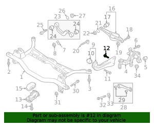 Wht 002 468 2005-2022 Volkswagen Trailing Arm Bolt WHT-003-468 | OEM Parts Online