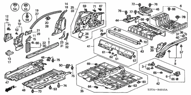 Inner Panel - Floor Panel for 2005 Honda Insight #0