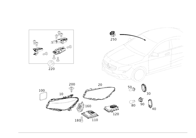 1179066500 - Electrical System: Lamp Unit for Mercedes-Benz Image image