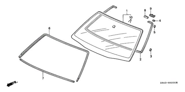 Front Windshield for 2001 Honda Accord #0