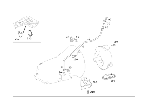 Attached Parts for Transmission, Oil Filler Pipe for 2010 Mercedes-Benz SLK300 #0
