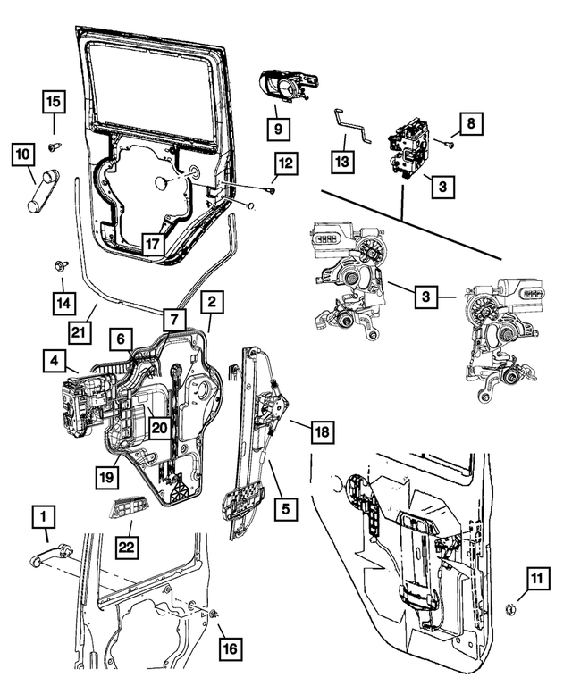 68014947AA - Doors, Door Mirrors and Related Parts: Carrier Plate Panel, Left for Mopar Image image