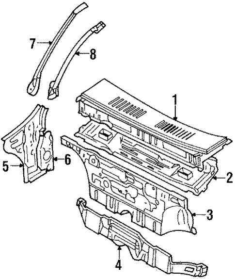 Cowl for 1985 Mazda GLC #0