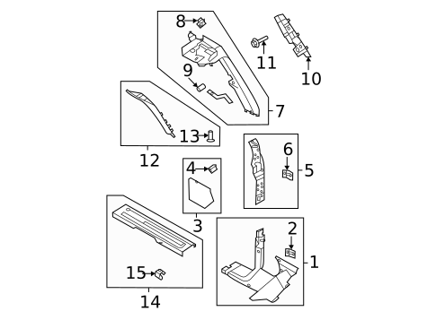 Interior Trim - Pillars for 2023 Ford Bronco #1